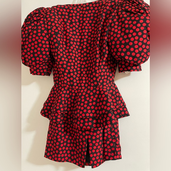 Raul Blanco For Neiman Marcus Silk Suit Womens Size 8 Puffy Sleeves - Picture 3 of 3